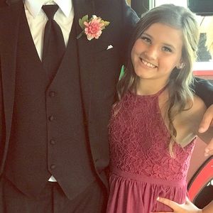 Mulberry junior bridesmaid dress